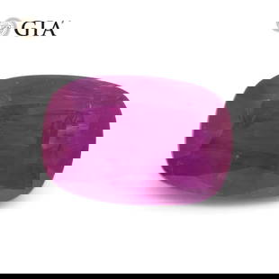 Stunning 1.86 Ct GIA Certified Natural Ruby: Dazzling 1.86 Ct Red Ruby is a cushion brilliant cut measuring 8.29 x 5.66 x 4.02 mm. Displays a medium dark tone with strong saturation. This investment-grade ruby is ready to mount and be admired! T