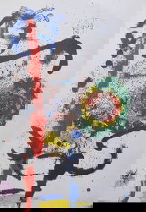Joan Miro LA CASCADA Facsimile Signed Limited Edition Lithograph Art: This is a Joan Miro limited edition lithograph titled “La Cascada&rdquo; (year of original, 1964). This piece is facsimile signed and pencil numbered from a limited edition of 500. Paper measures: 1