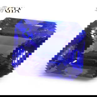 Huge Rare 6.03 Ct GIA Certified Natural Tanzanite: Large VVS1 6.03 Ct Blue Tanzanite is an emerald cut measuring 11.07 x 9.11 x 7.00 mm. Displays a medium tone and strong saturation. Do not miss this one!!! Origin: Tanzania. Treatment: Heat only. Plea