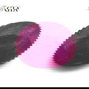 Amazing 1.85 Ct GIA Certified Natural Ruby: Pretty 1.85 Ct Purplish Red Ruby is an oval brilliant cut measuring 8.97 x 7.09 x 2.73 mm. Showcases a strong saturation and medium tone. Do not miss this one! Origin: Mozambique. Treatment: Heat only