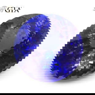 Amazing 3.92 Ct GIA Certified Natural Tanzanite: Stunning VVS1 3.92 Ct Violetish Blue Tanzanite is a round brilliant cut measuring 10.21 x 10.11 x 5.96 mm. Reveals a medium tone with strong saturation. Absolutely gorgeous! Origin: Tanzania. Treatmen