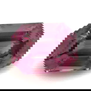 Delightful 2.5 Ct GIA Certified Natural Spinel: This Unheated VVS1 Eye Clean 2.5 Ct Pink Purple Spinel is an emerald cut measuring 8.70 x 6.68 x 4.88 mm. It is sure to turn heads with its strong saturation and dark tone. Treatment: None. Please see