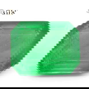 Huge Rare 9.4 Ct GIA Certified Natural Emerald: Impressive 9.4 Ct Green Emerald measuring 13.90 x 10.94 x 7.84 mm with an emerald cut. This gem is ready to mount and showcase its stunning green hue. Don't miss this one! Origin: Zambia. Please see t