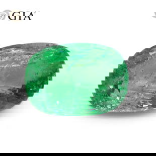 Elegant 2.03 Ct GIA Certified Natural Emerald: Amazing 2.03 Ct Green Emerald with a brilliant cushion cut measuring 9.22 x 6.53 x 4.91 mm. This piece is sure to turn heads with its gorgeous green hue and strong saturation!!! Origin: Zambia. Please