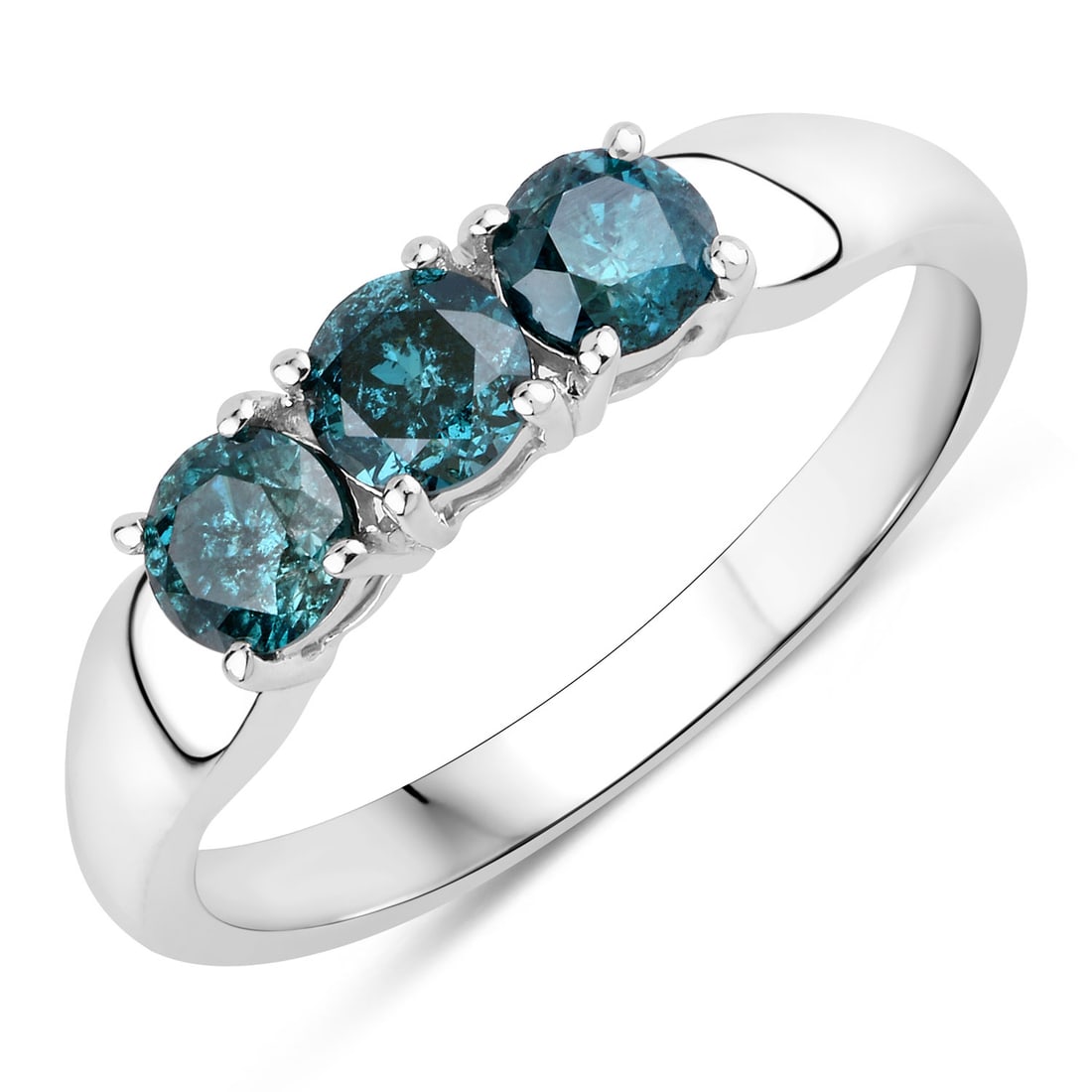 14KT White Gold 0.73ctw Blue Diamond Ring (1 of 4)