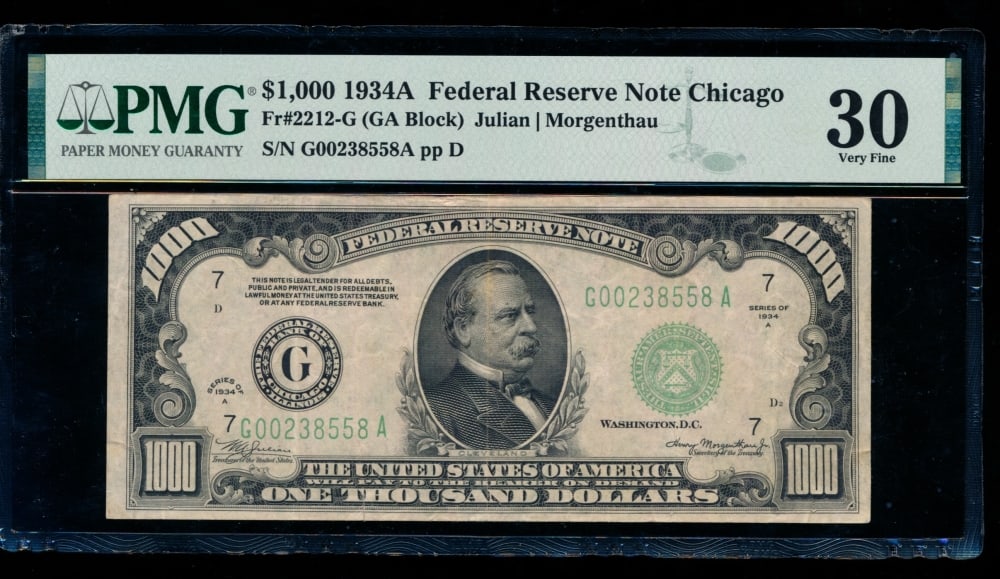 1934A $1000 Chicago FRN PMG 30 (1 of 2)