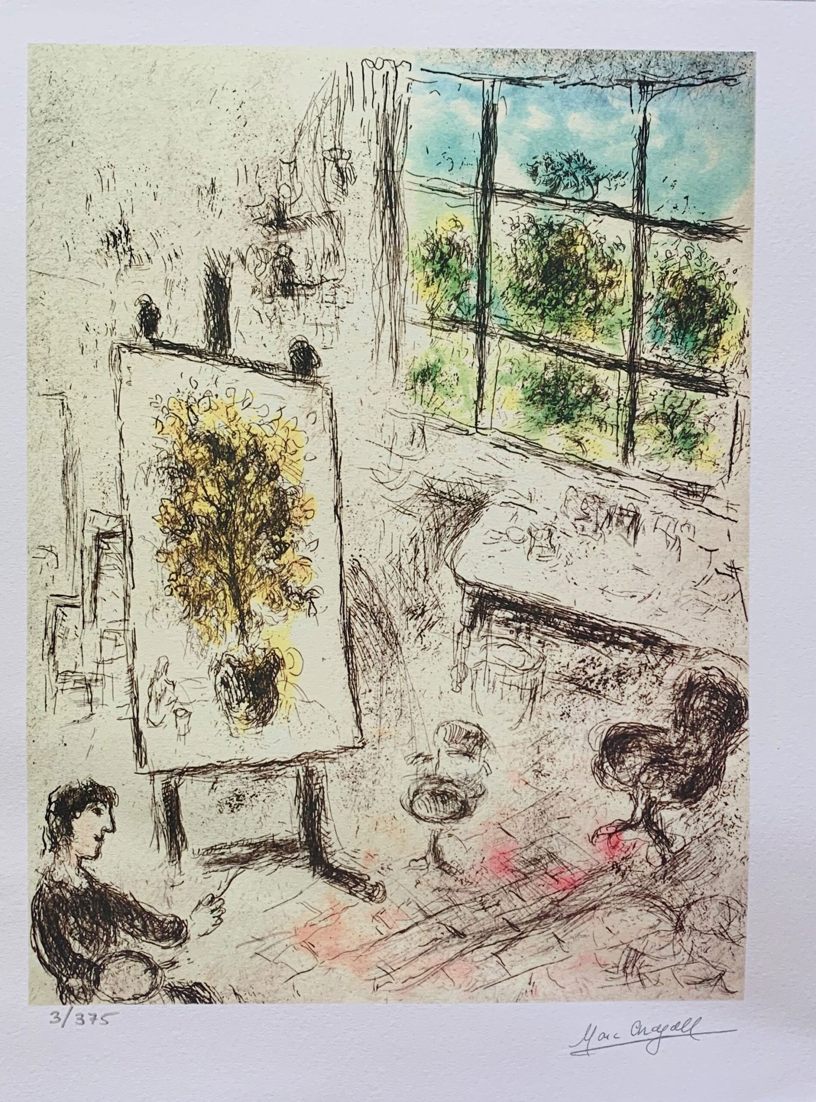 Marc Chagall ARAGON MALRAUX Limited Edition Facsimile Signed Giclee: This is a Marc Chagall limited edition x-small giclee titled “Aragon Malraux”. This giclee is facsimile signed on the lower right and is pencil numbered on the lower left from an edition of 37