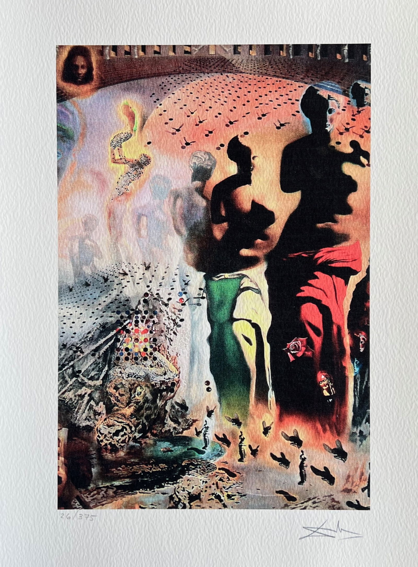 Salvador Dali HALLUCINOGENIC TOREADOR Facsimile Signed Numbered Giclee: This is a limited edition giclee titled “Hallucinogenic Toreador” by Salvador Dali. This piece is facsimile signed on the lower right. Pencil numbered from an edition of 375. Paper measures 16