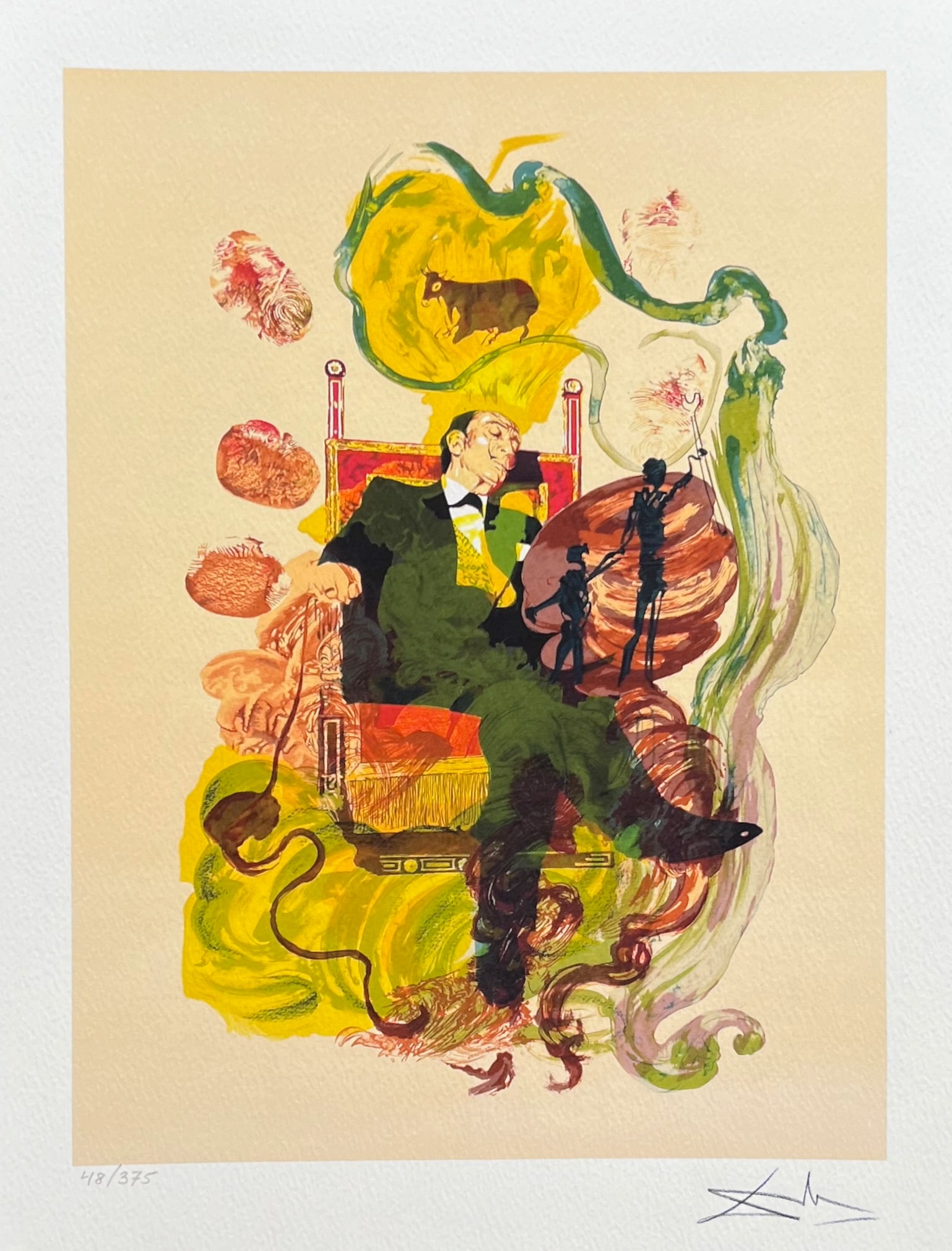 Salvador Dali DALI DREAMS Facsimile Signed & Numbered Giclee Art: This is a limited edition giclee titled “Dali Dreams” by Salvador Dali. This piece is facsimile signed on the lower right. Pencil numbered from an edition of 375. Paper measures 16? x 12?. Ima