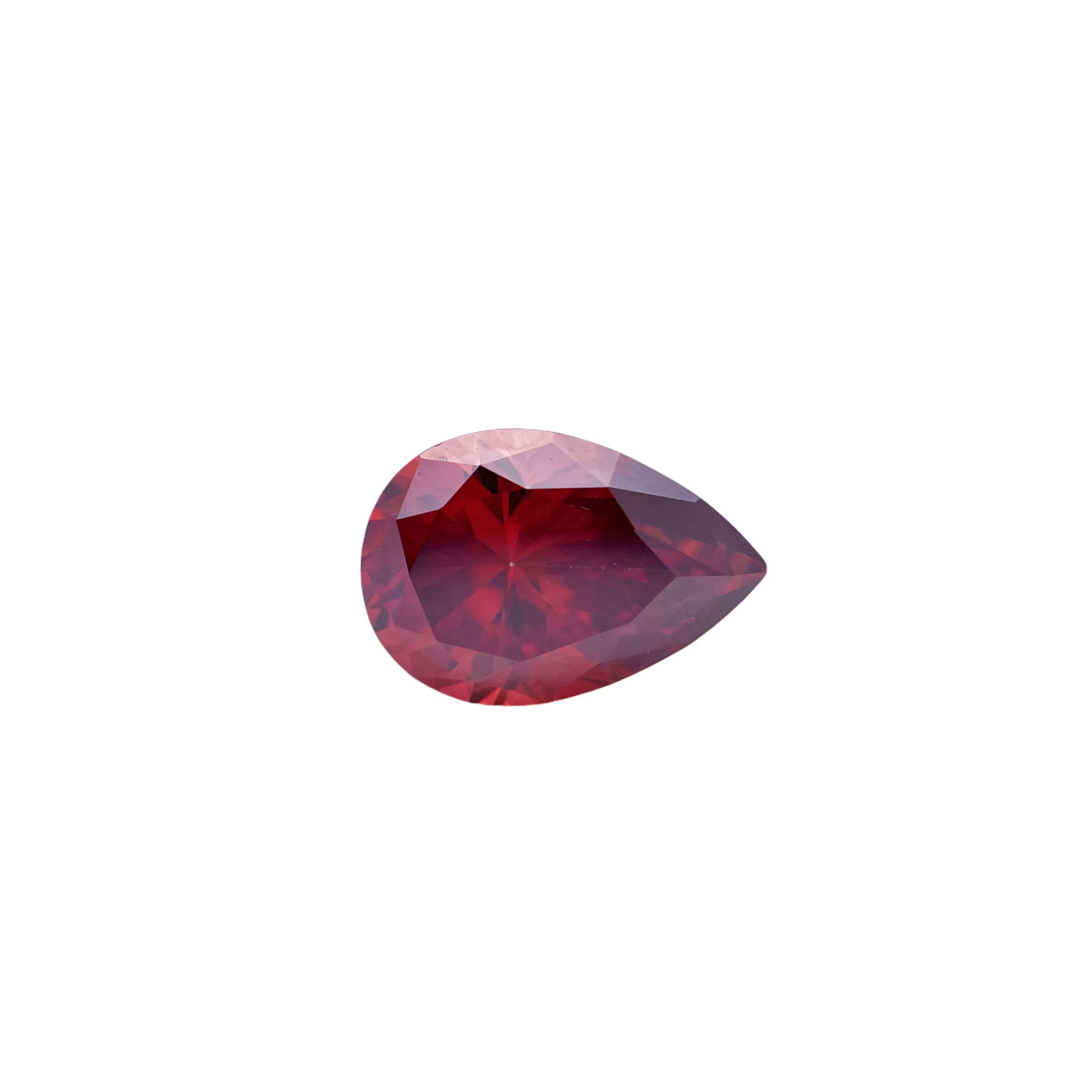 Huge 5 Ct Sparkling VVs1 Hot Cherry Red Simulated Diamond Solitaire (1 of 5)