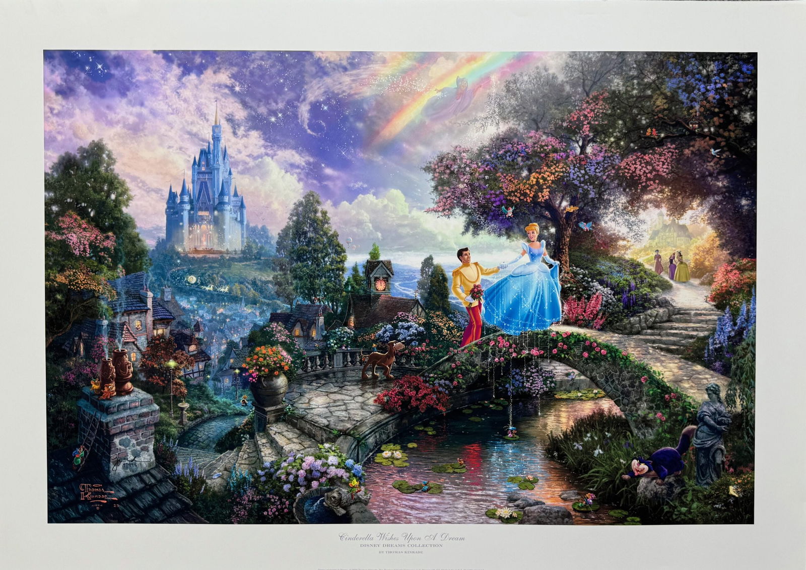 Thomas Kinkade CINDERELLA WISHES Hand Signed Limited Edition Lithograph (1 of 1)