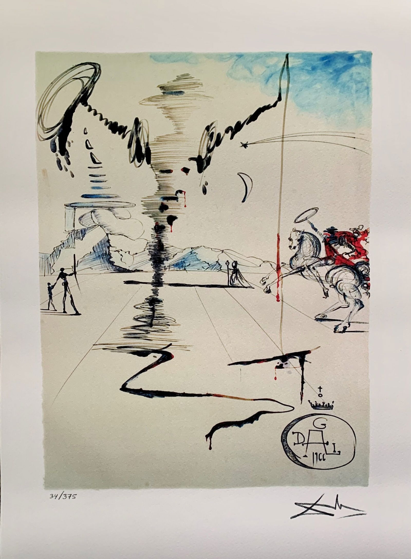 Salvador Dali CHEVALIER Facsimile Signed Limited Edition Giclee (1 of 1)