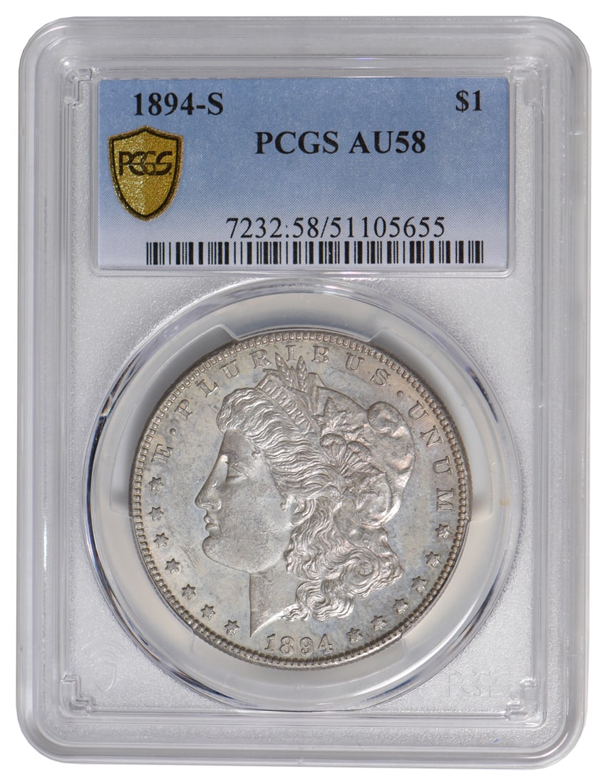 1894-S $1 Morgan Silver Dollar PCGS AU58 (1 of 2)
