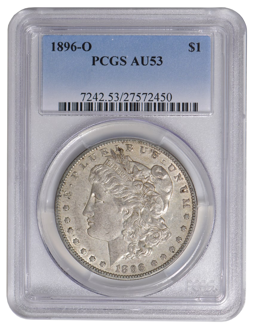 1896-O $1 Morgan Silver Dollar PCGS AU53 (1 of 2)