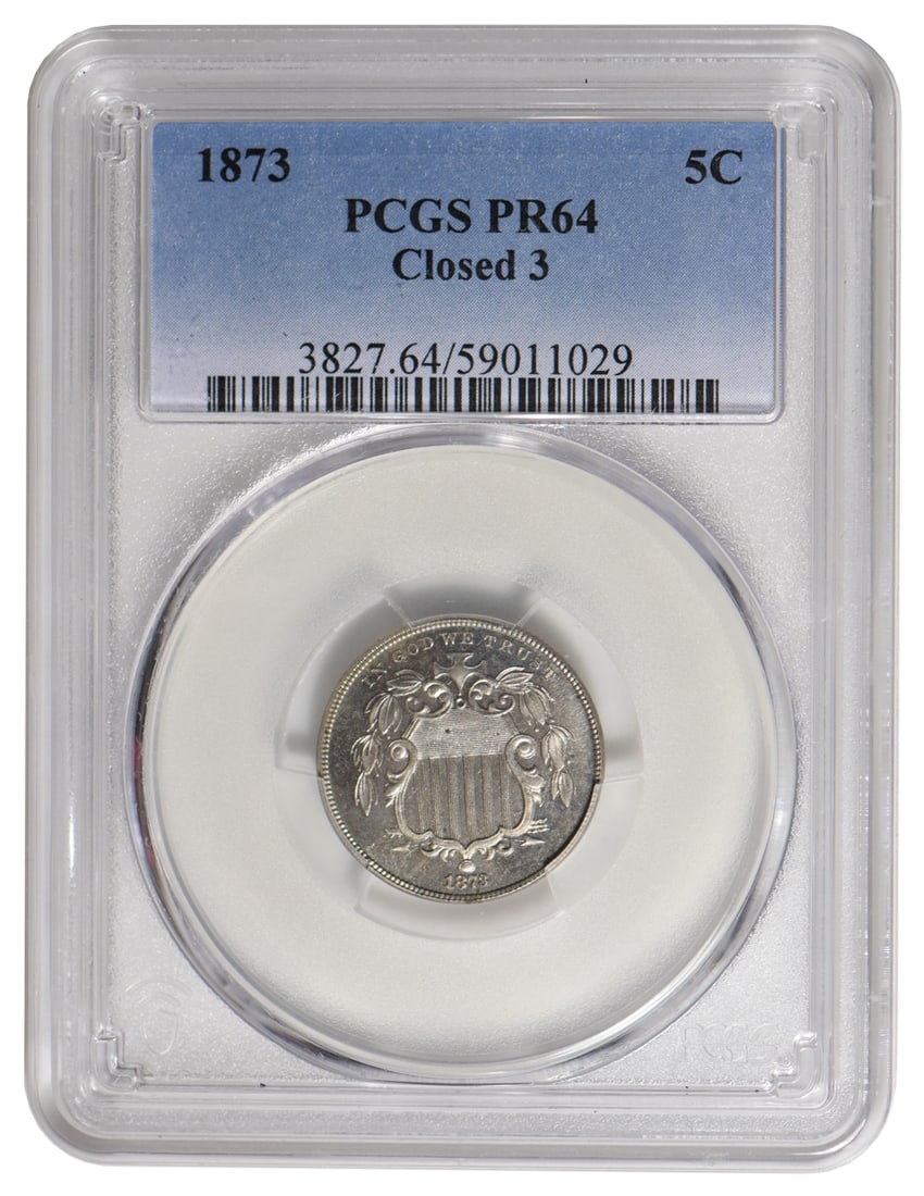 1873 Shield Nickel Closed 3 PCGS PR64 (1 of 2)
