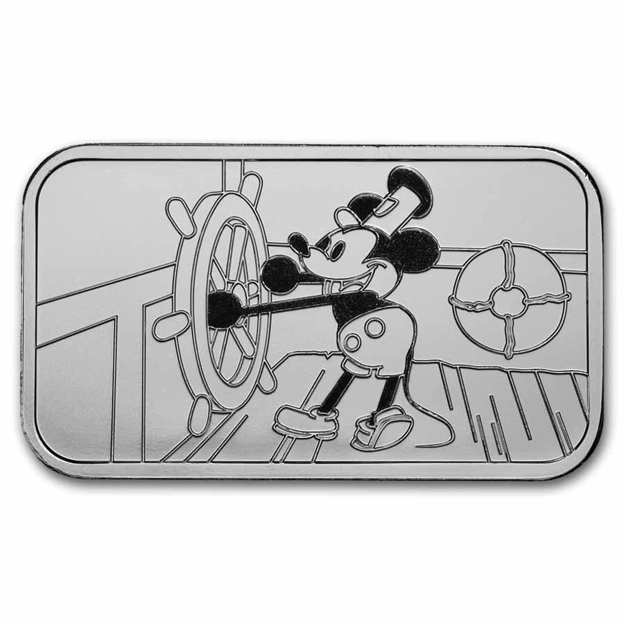 Steamboat Willie 1 oz BU Silver Bar (1 of 2)
