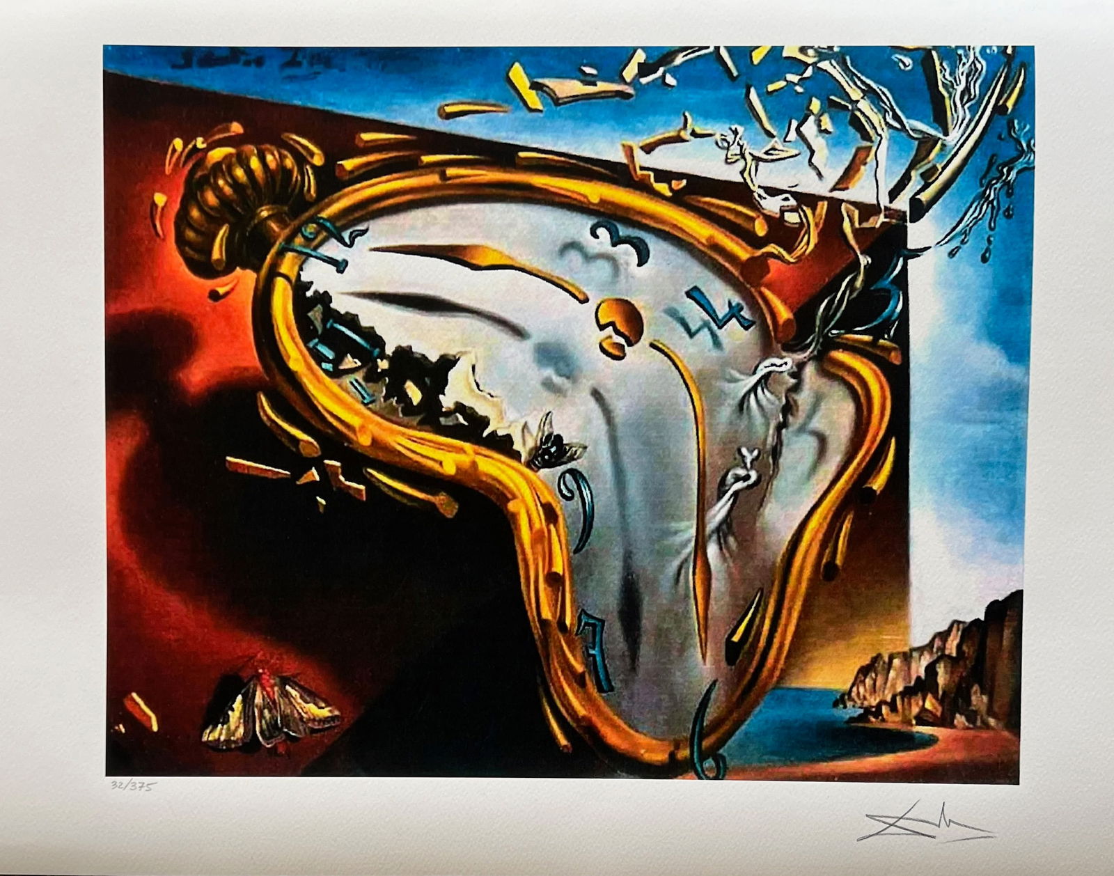 Salvador Dali SOFT WATCH EXPLOSION Facsimile Signed Numbered Giclee (1 of 1)