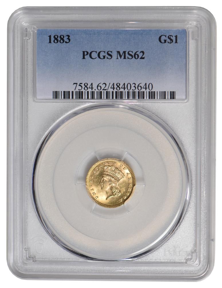 1883 $1 Princess Gold Coin PCGS MS62 (1 of 2)