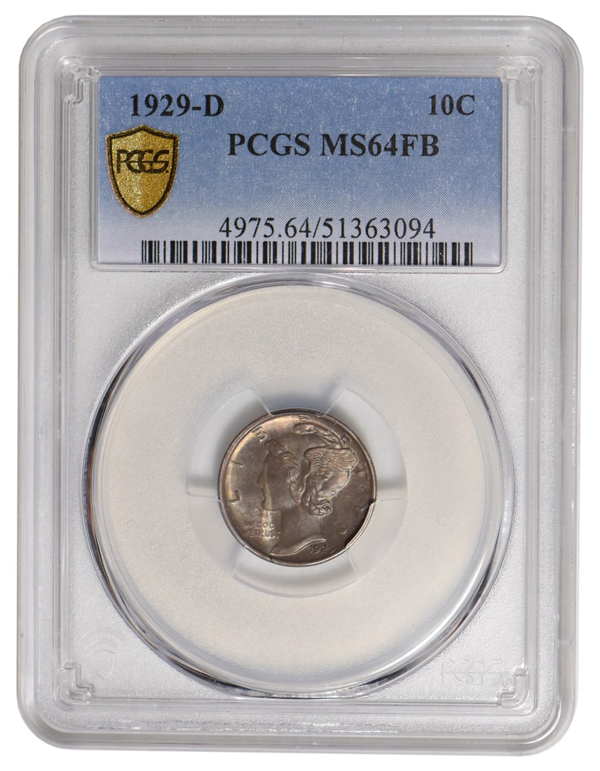 1929-D Mercury Dime PCGS MS64FB (1 of 2)