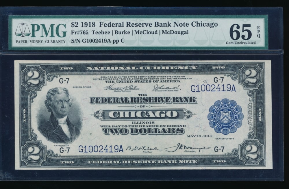 1918 $2 Chicago FRBN PMG 65EPQ (1 of 2)