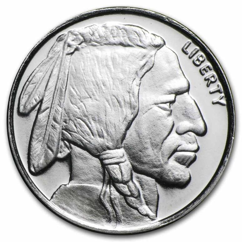 Silver Round 1oz Buffalo Coin (1 of 2)