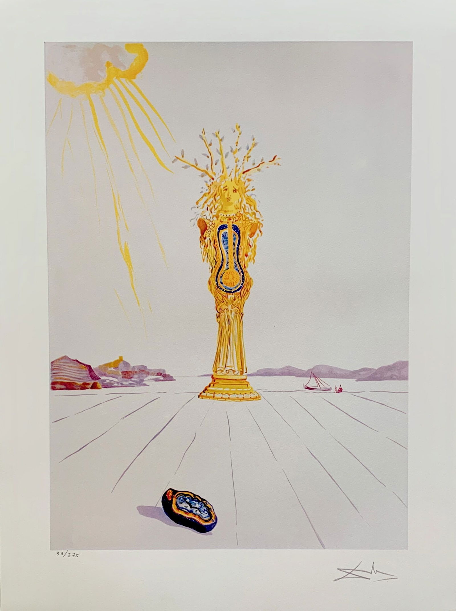 Salvador Dali BAROMETER WOMAN Facsimile Signed & Numbered Giclee: This is a limited edition giclee titled Barometer Woman by Salvador Dali. This piece is facsimile signed on the lower right. Pencil numbered from an edition of 375. Paper measures 24 inches x 18 inche