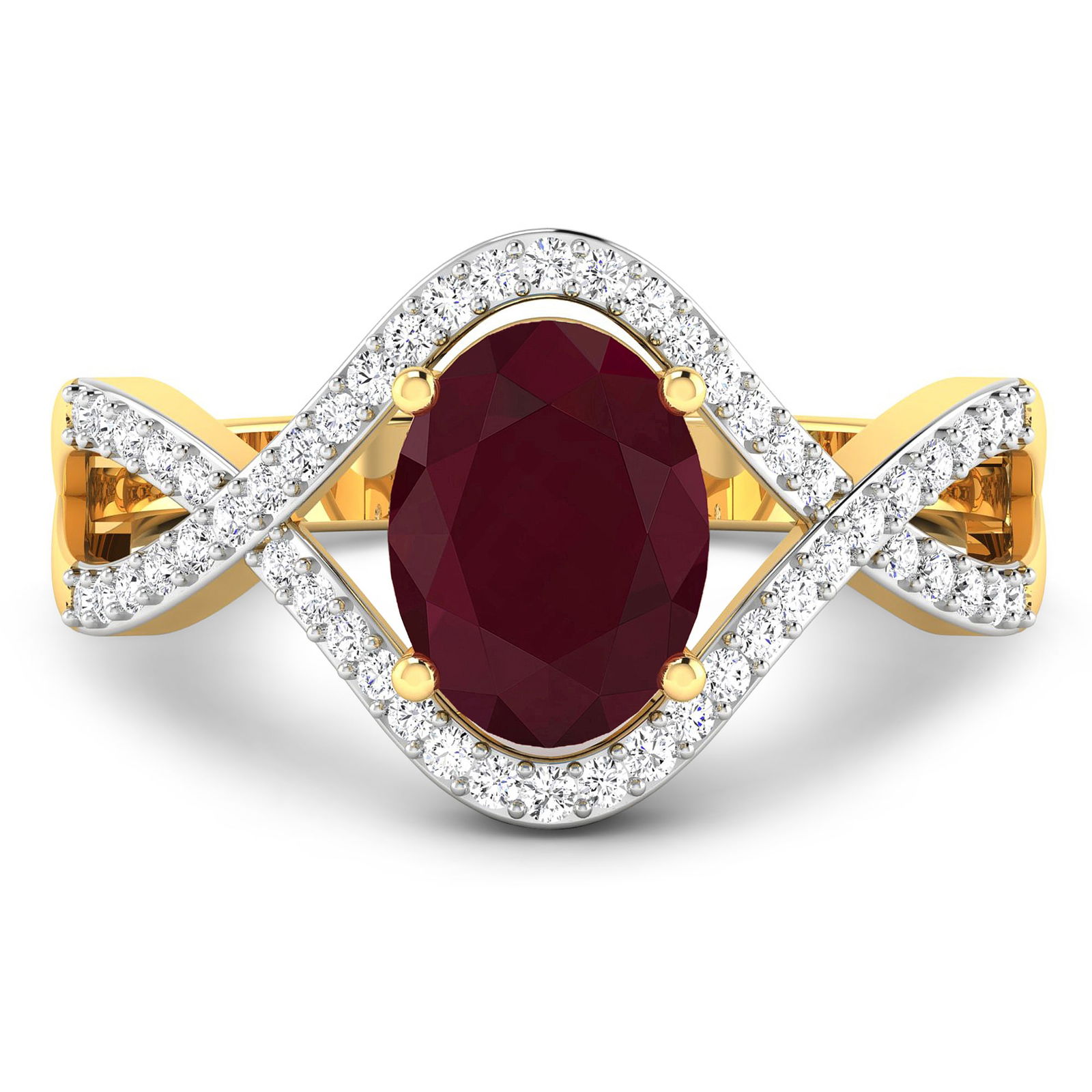 14KT Yellow Gold 1.5ctw Ruby and Diamond Ring - 3