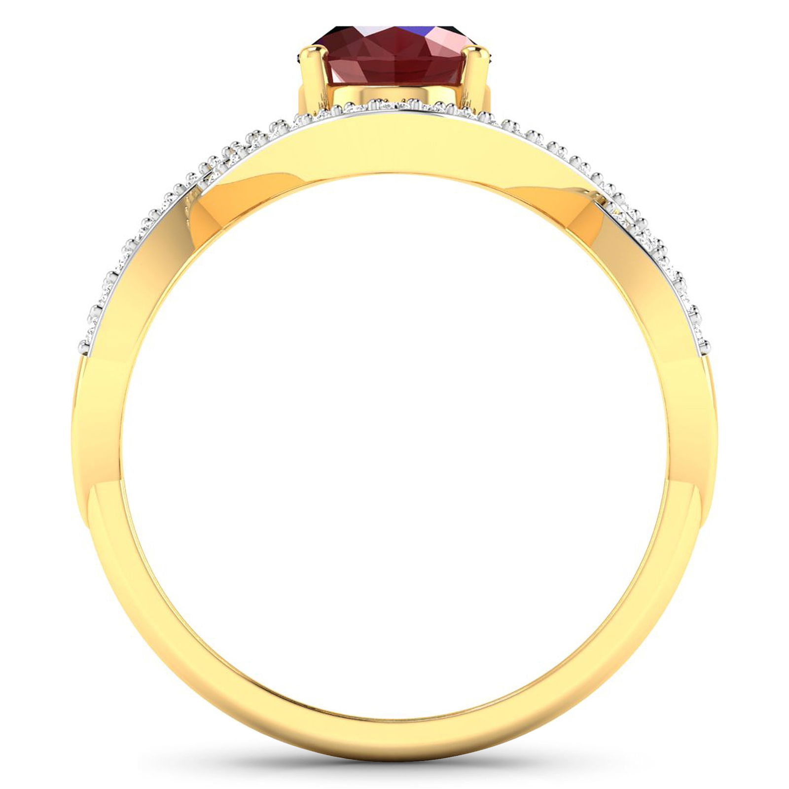 14KT Yellow Gold 1.5ctw Ruby and Diamond Ring - 4