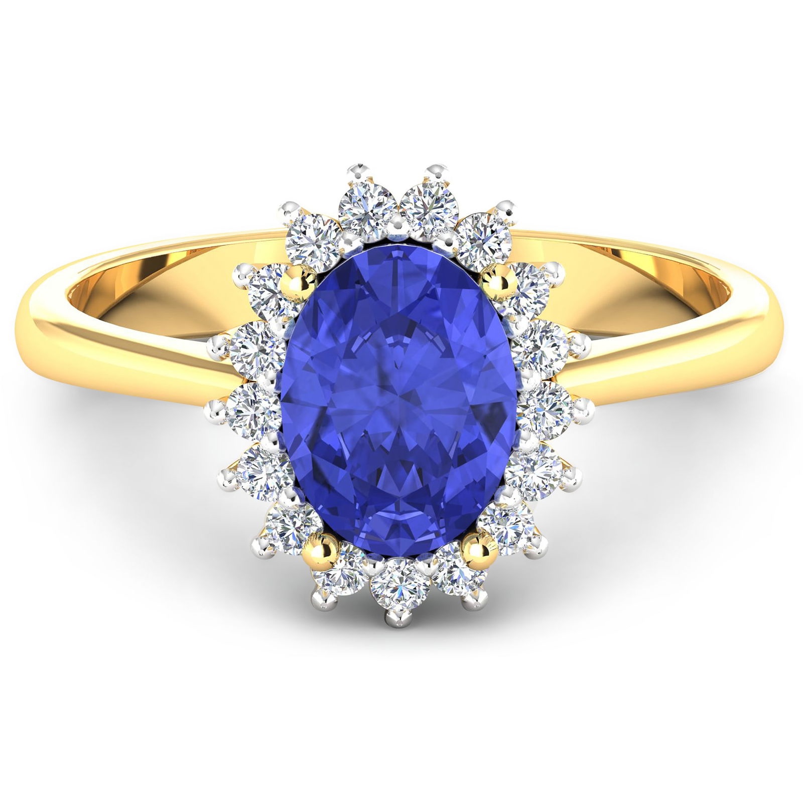 14KT Yellow Gold 1.41ct Tanzanite and Diamond Ring (1 of 4)