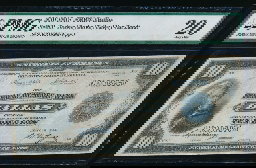 1915 $10 Dallas FRBN PMG 20 (1 of 2)