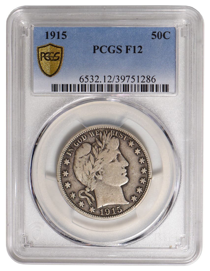 1915 Barber Half Dollar PCGS F12 (1 of 2)