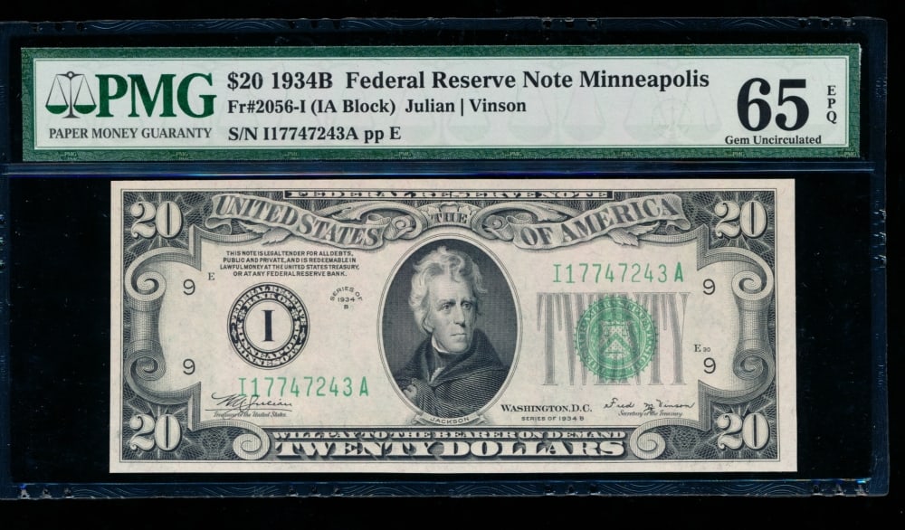 1934B $20 Minneapolis FRN PMG 65EPQ (1 of 2)