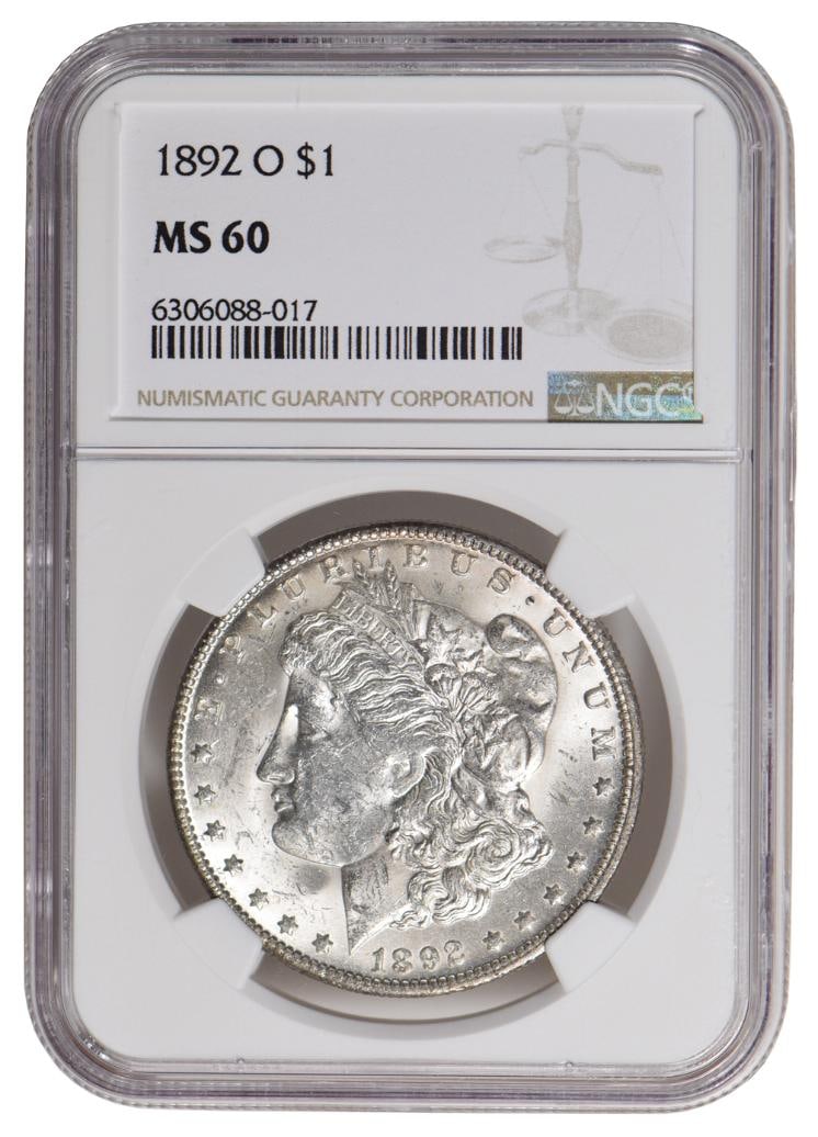 1892-O $1 Morgan Silver Dollar NGC MS60 (1 of 2)