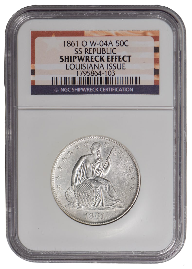 1861-O Liberty Seated Half Dollar NGC: One 1861-O Liberty Seated Half Dollar NGC.