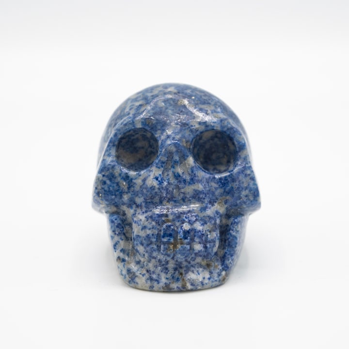 Natural Blue Lapis Lazuli Hand Carved Skull (1 of 5)
