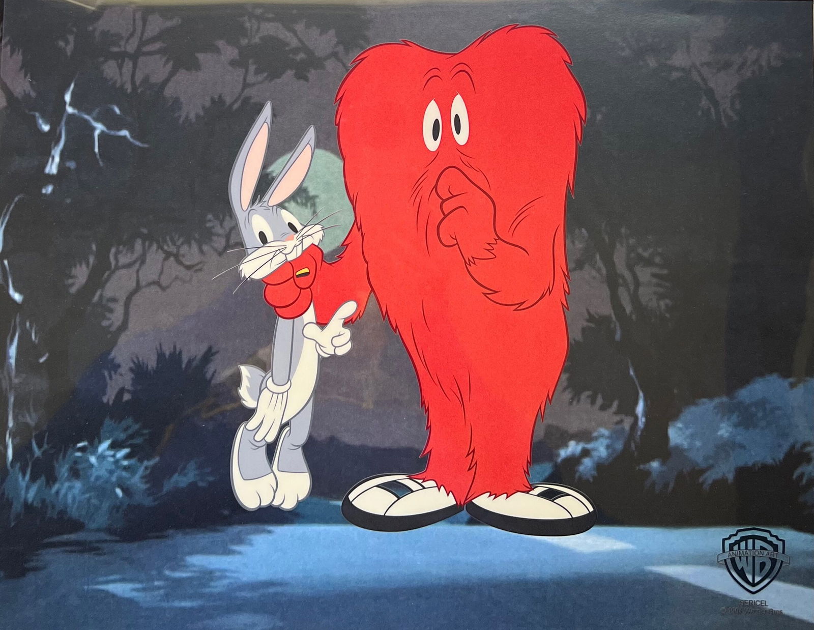 Warner Bros BUGS BUNNY & GOSSAMER Sericel Animation Art Cel (1 of 1)