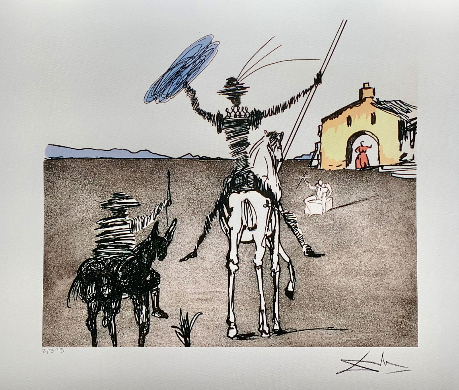 Salvador Dali IMPOSSIBLE DREAM Facsimile Signed Limited Edition Giclee: This is a limited edition giclee titled IMPOSSIBLE DREAM by Salvador Dali. This piece is facsimile signed on the lower right. Pencil numbered from an edition of 375. Paper measures 7 inches x 24 inche