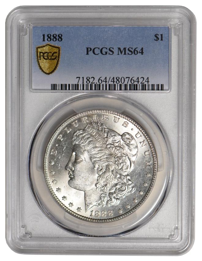 1888 $1 Morgan Silver Dollar PCGS MS64 (1 of 2)