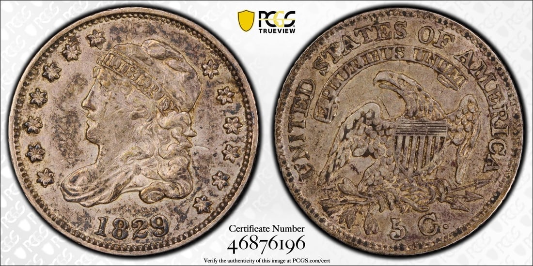 1829 Capped Bust Half Dime PCGS XF45 (1 of 3)
