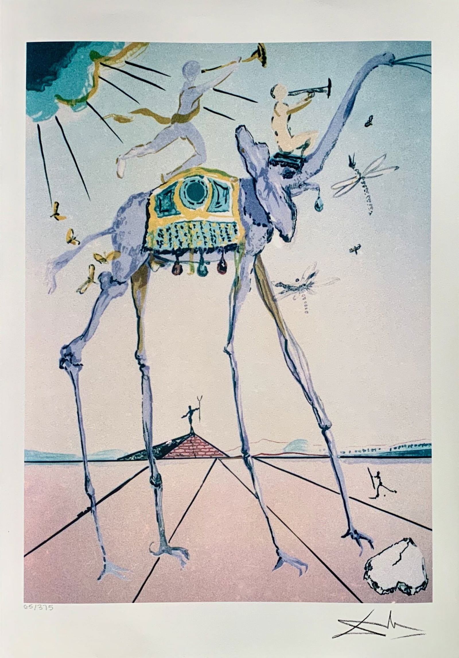 Salvador Dali CELESTIAL ELEPHANT Facsimile Signed Limited Edition Giclee (1 of 1)