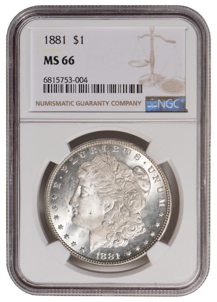 1881 $1 Morgan Silver Dollar NGC MS66 (1 of 2)