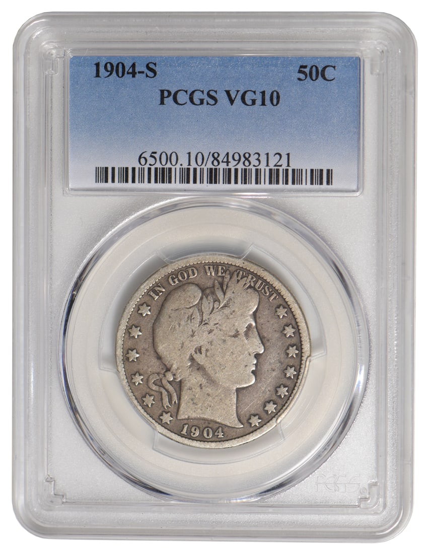 1904-S Barber Half Dollar PCGS VG10 (1 of 2)