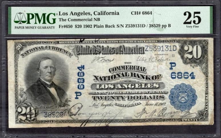 1902 $20 Los Angeles CA National PMG 25 (1 of 2)