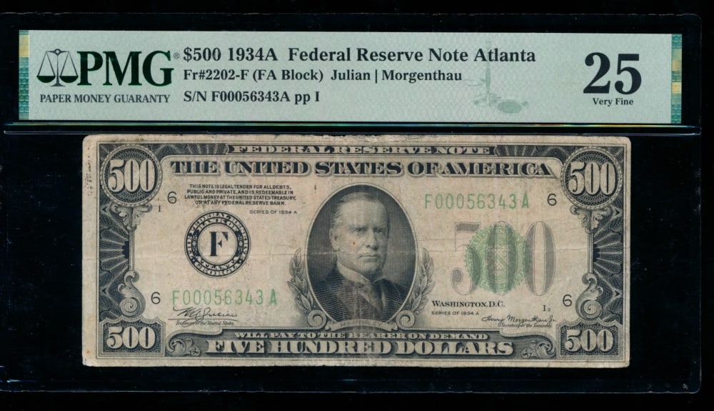 1934A $500 Atlanta FRN PMG 25 (1 of 2)