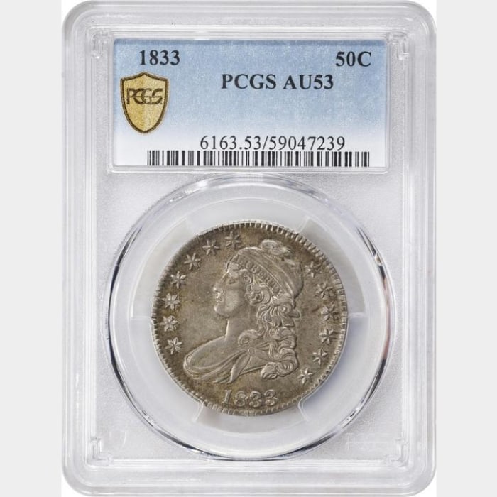 1833 Capped Bust Half Dollar PCGS AU53 (1 of 2)