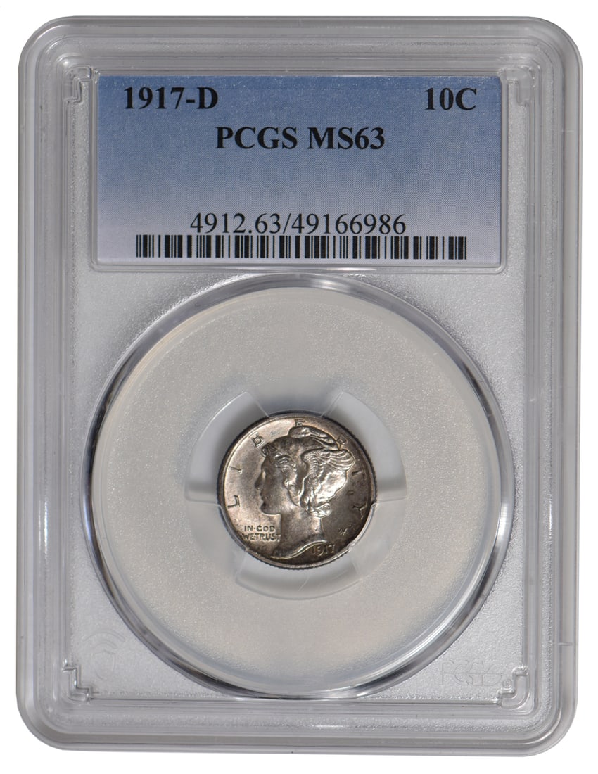 1917-D Mercury Dime PCGS MS63 (1 of 2)
