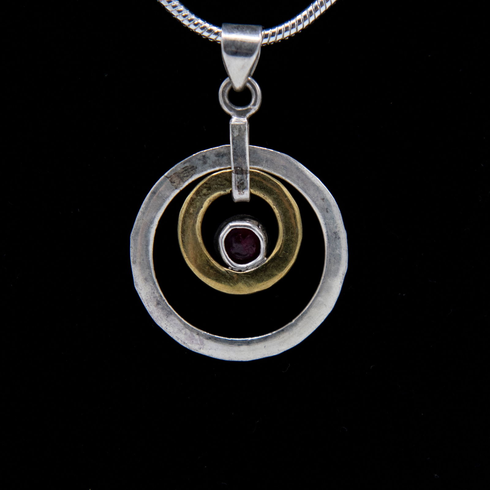 Outstanding 1 Ct Sterling Silver Ruby Pendant - 4