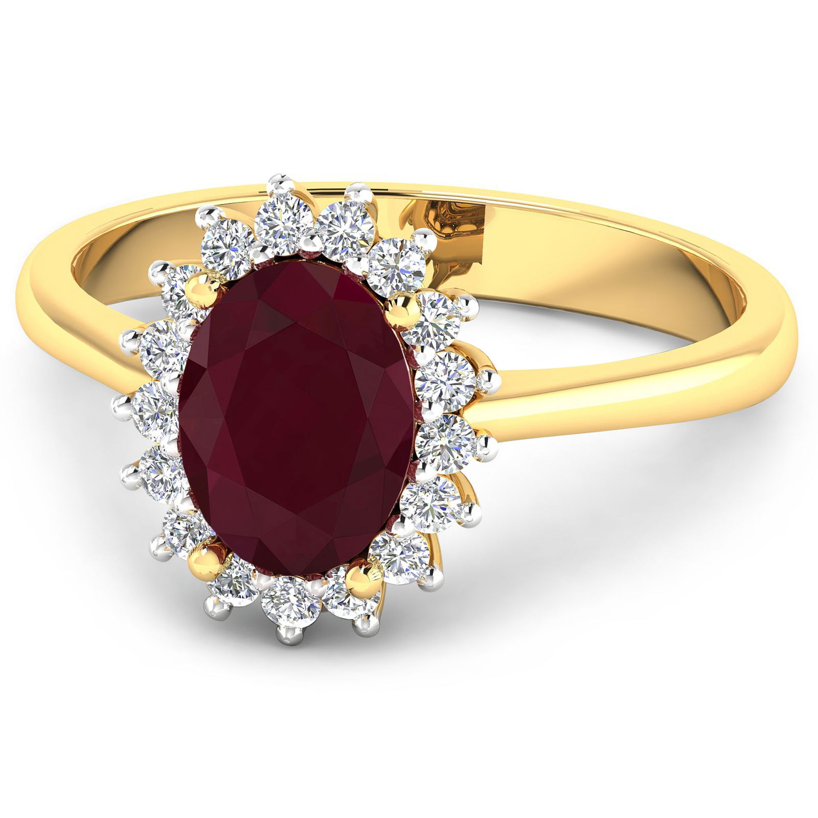 14KT Yellow Gold 2.30ct Ruby and Diamond Ring - 3
