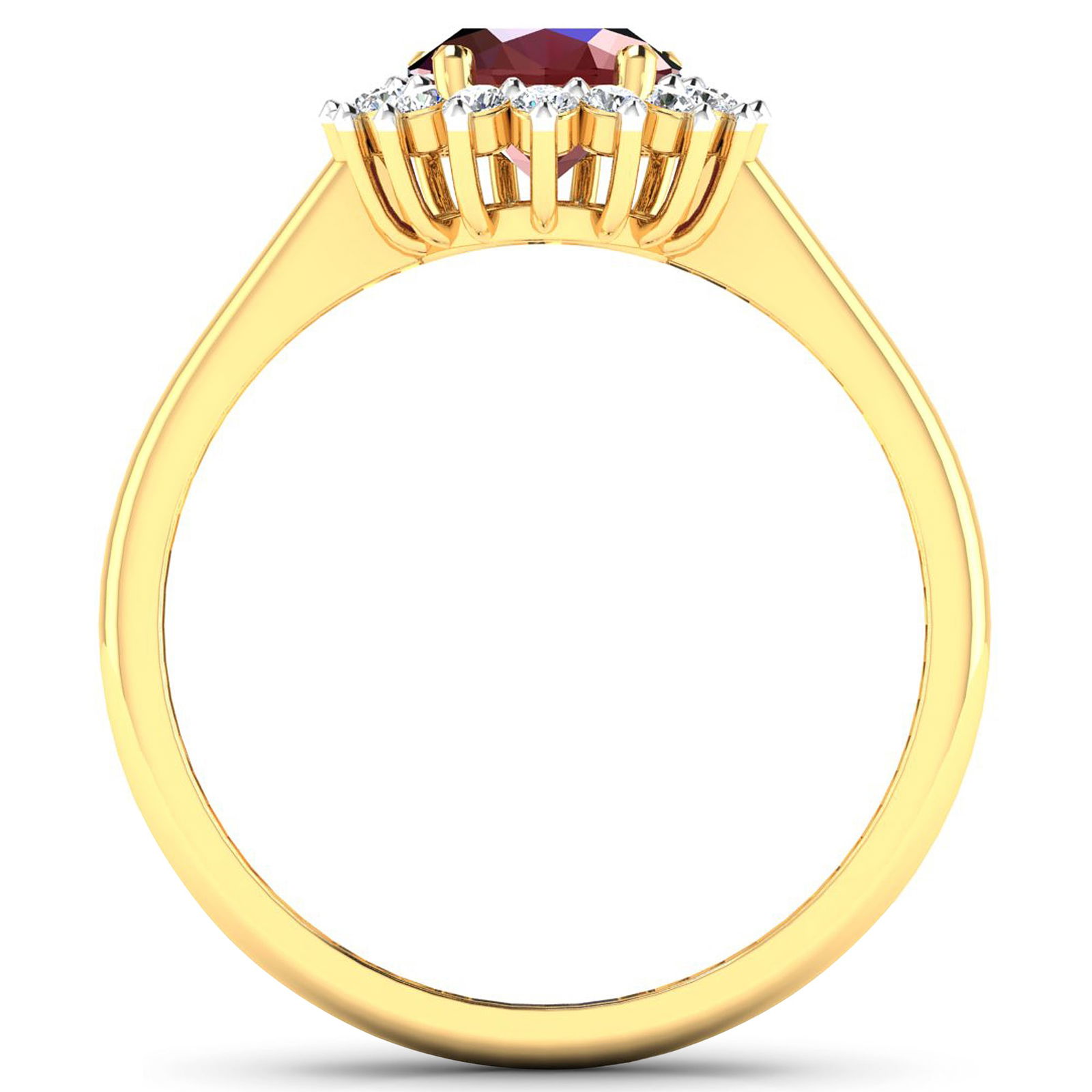 14KT Yellow Gold 2.30ct Ruby and Diamond Ring - 4