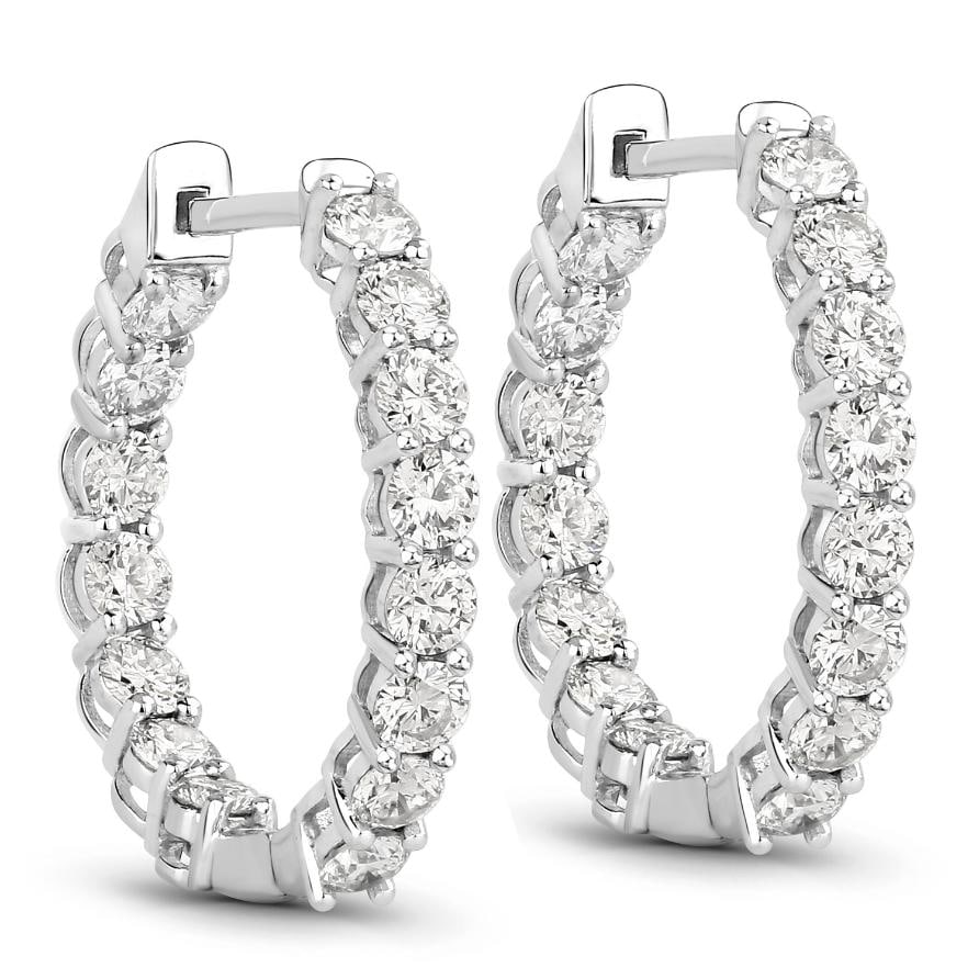 14KT White Gold 2.04ctw Lab Diamond Earrings (1 of 2)